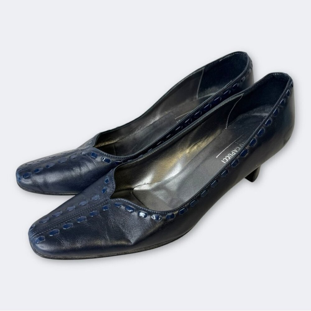 Vintage Roberto Cappuci Leather 90s Y2K Made in Italy Heels Shoes Size 10B